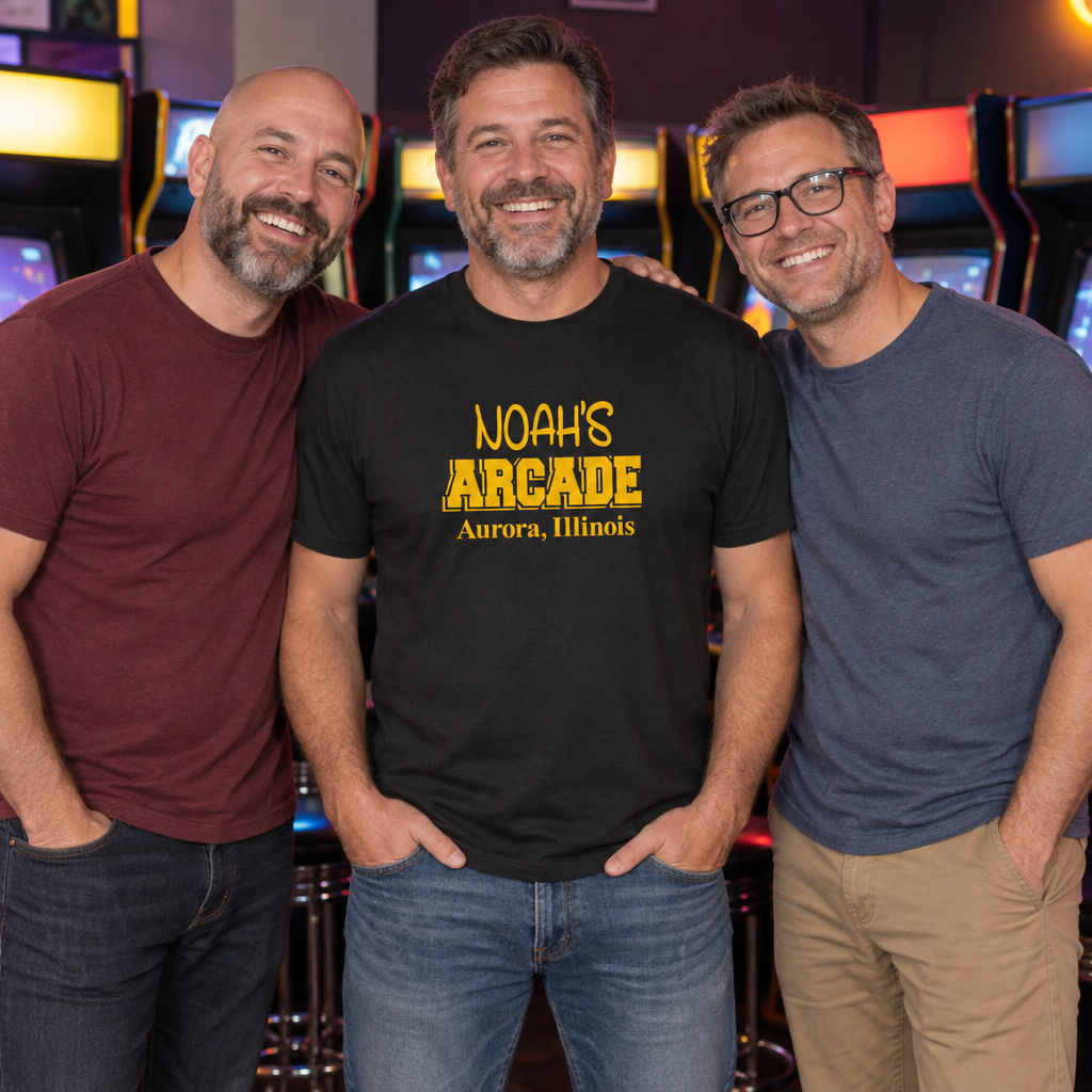 Noah's Arcade — Black T-Shirt — lifestyle group