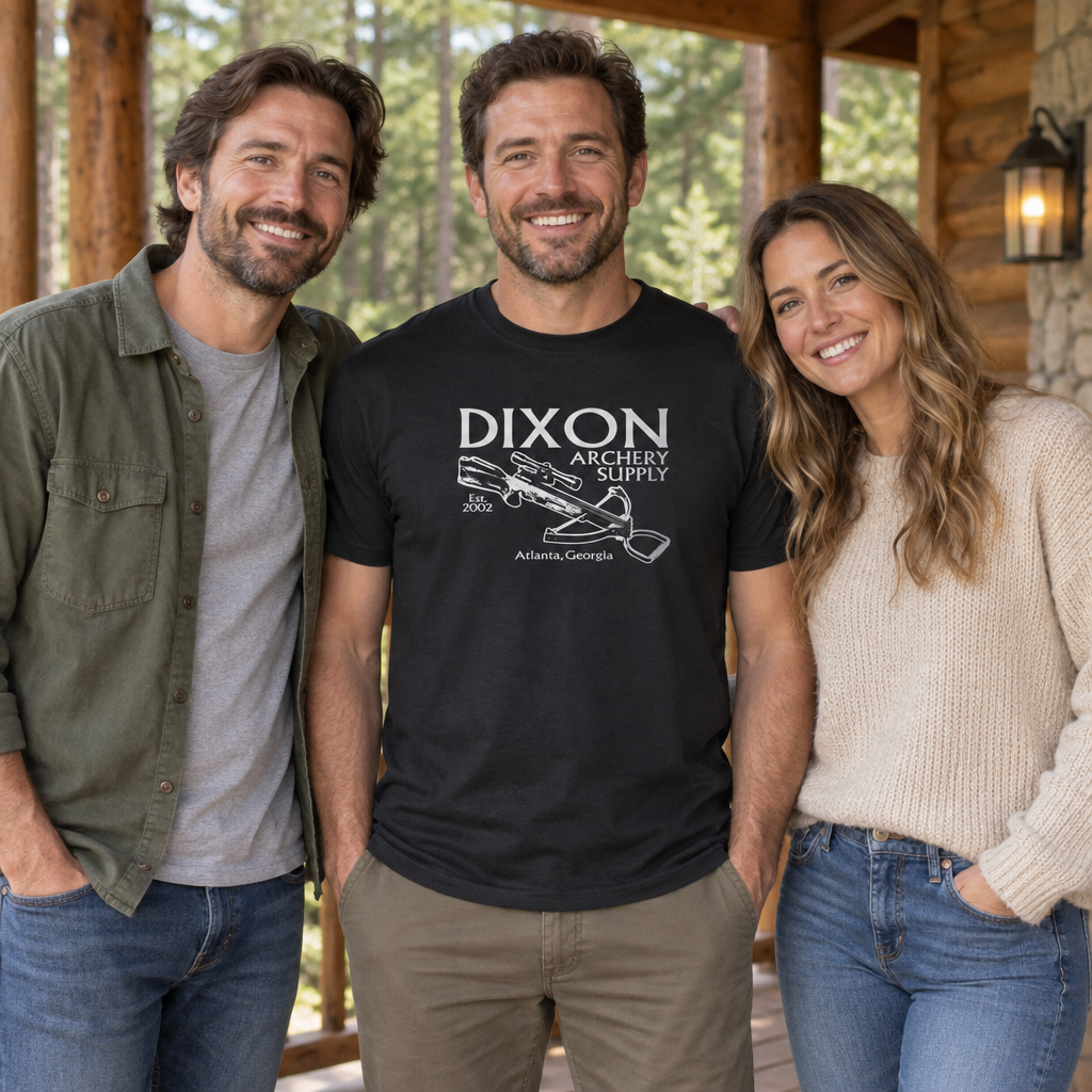 Dixon Archery Supply — Black T-Shirt — lifestyle group