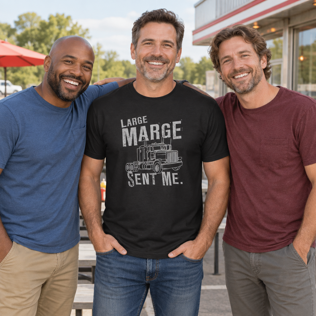 Large Marge Sent Me — Black T-Shirt — lifestyle group