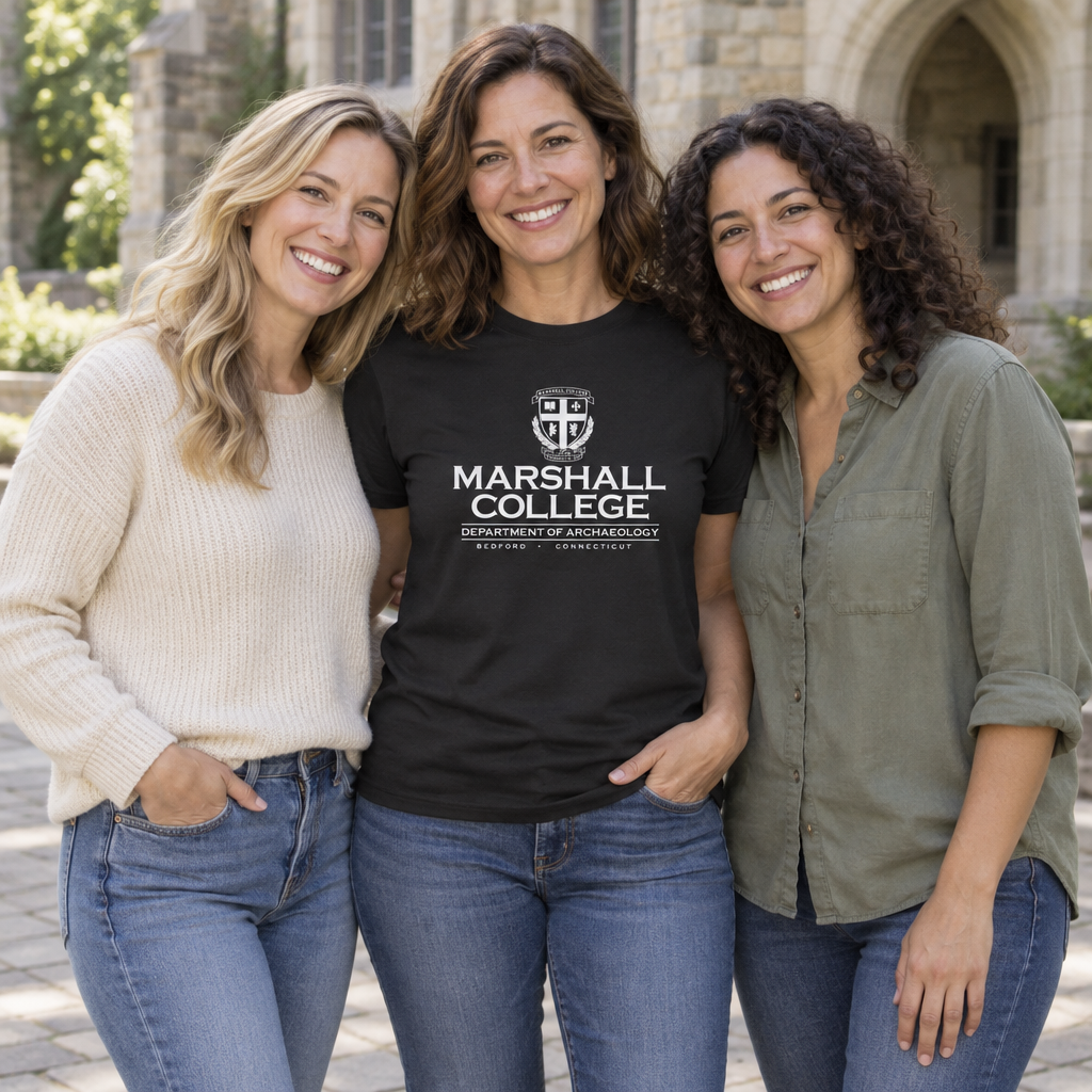 Marshall College Archaeology — Black T-Shirt — lifestyle group