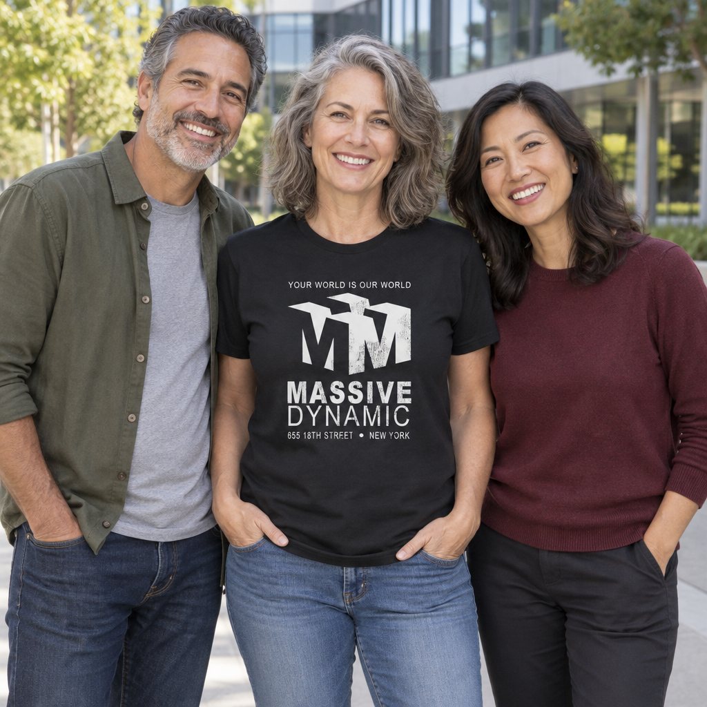 Massive Dynamic — Black T-Shirt — lifestyle group