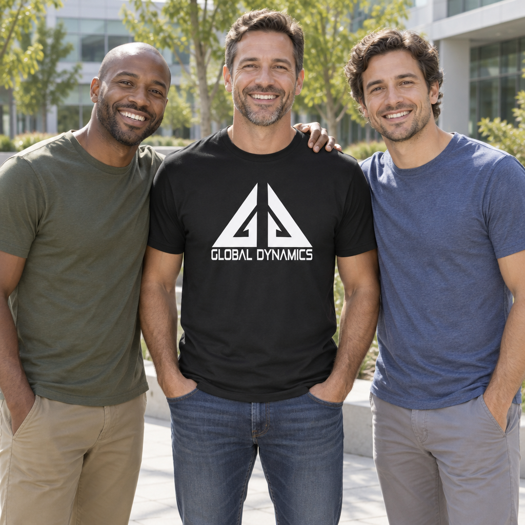 Global Dynamics — Black T-Shirt — lifestyle group