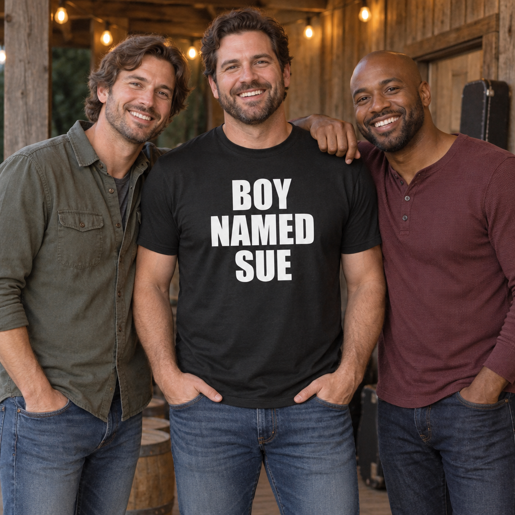 Boy Named Sue — Black T-Shirt — lifestyle group