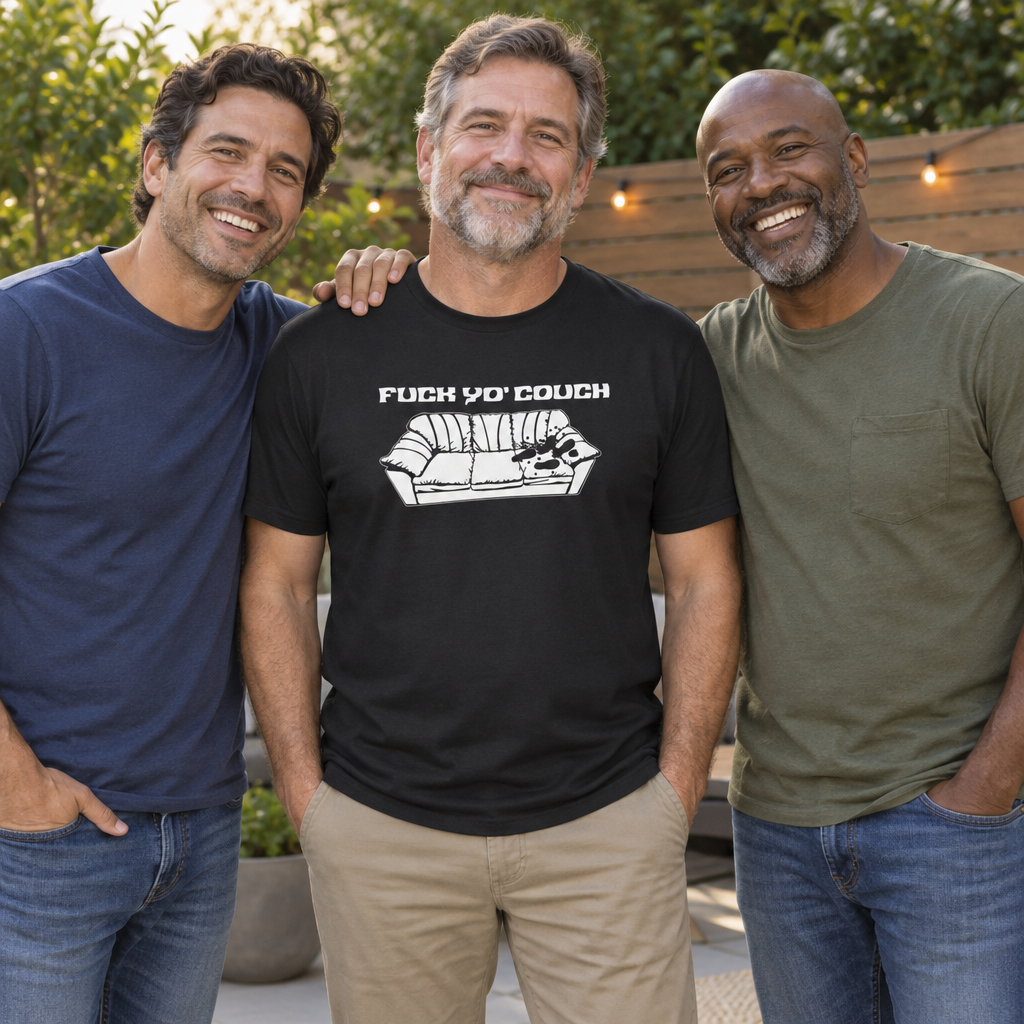 Fuck Yo Couch — Black T-Shirt — lifestyle group
