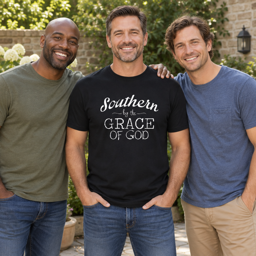 Southern by the Grace of God — Black T-Shirt — lifestyle group