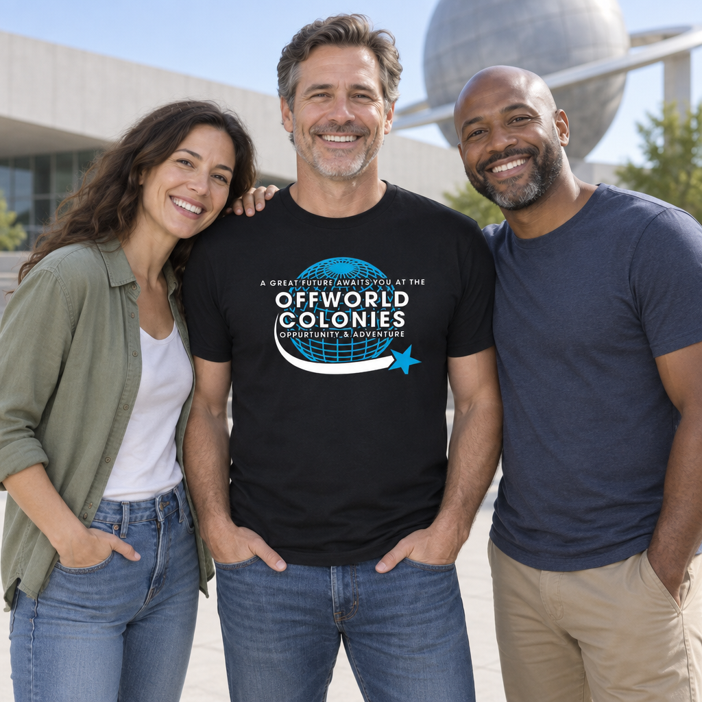 Offworld Colonies — Black T-Shirt — lifestyle group
