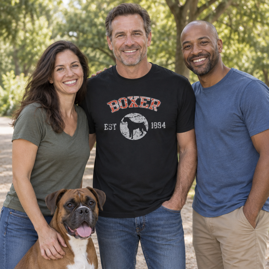 Boxer Established 1894 — Black T-Shirt — lifestyle group