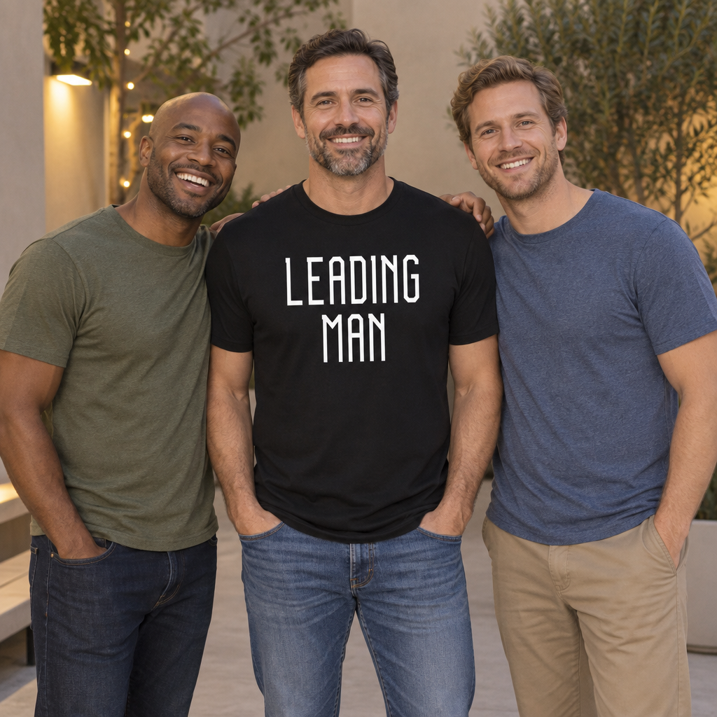 Leading Man — Black T-Shirt — lifestyle group