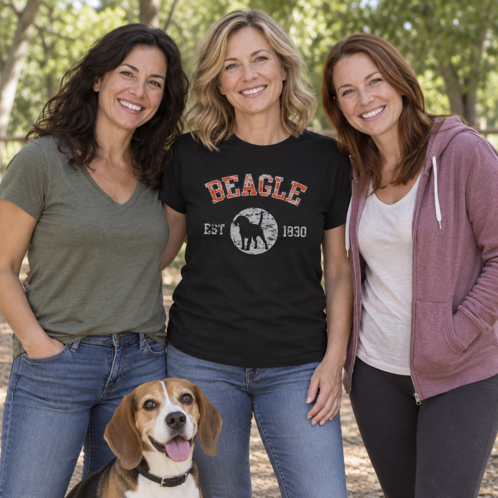 Beagle Established 1830 — Black T-Shirt — lifestyle group