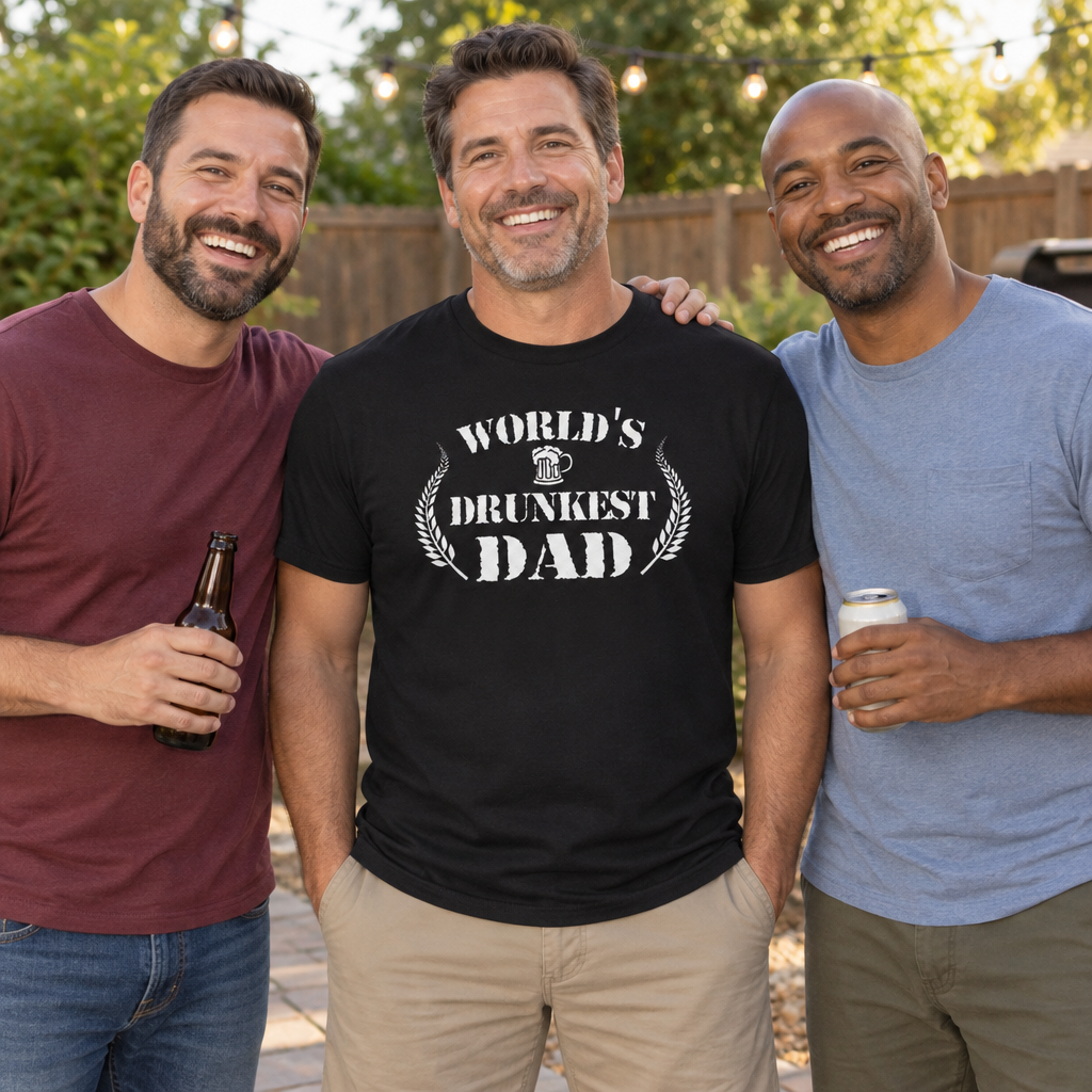 World's Drunkest Dad — Black T-Shirt — lifestyle group