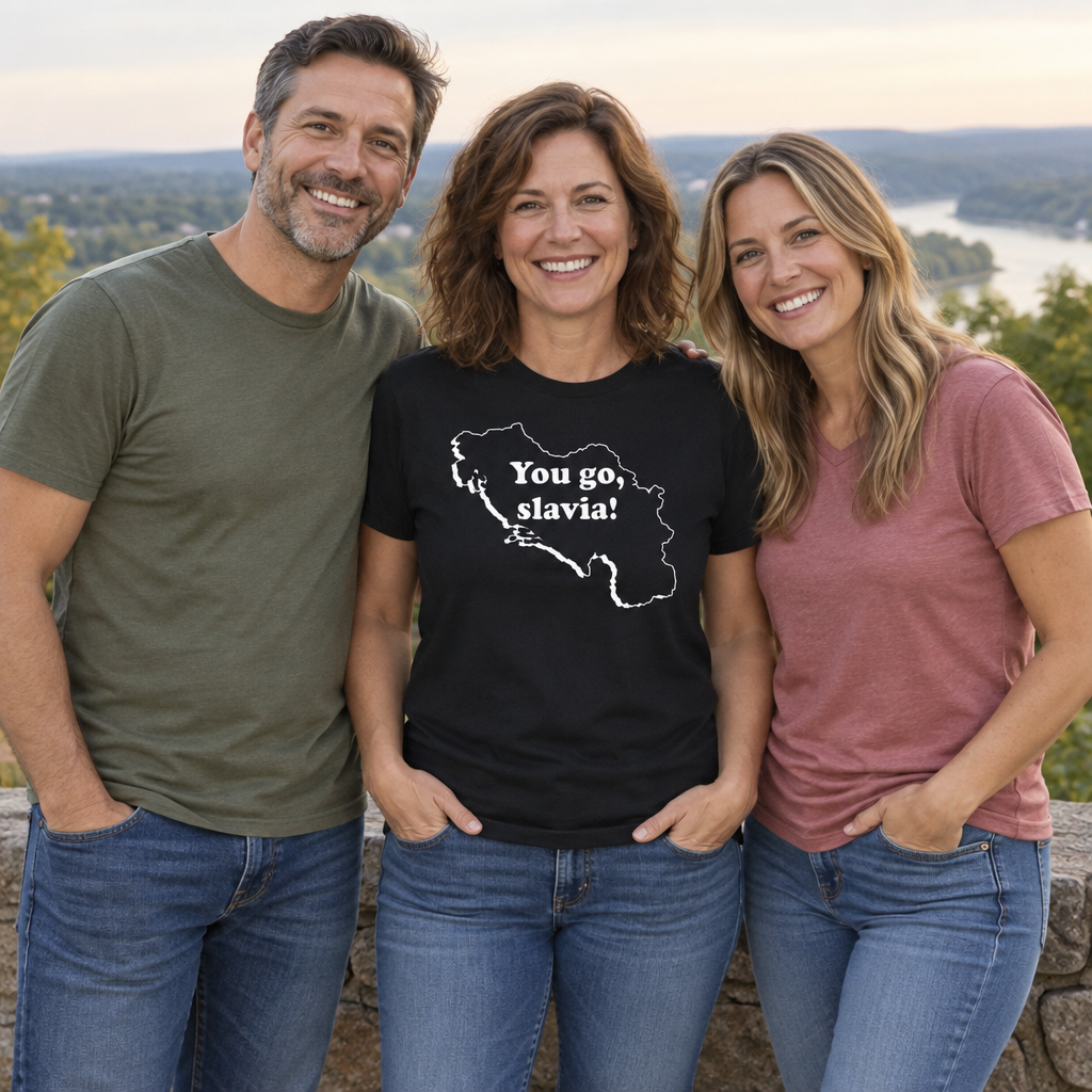 You Go Slavia — Black T-Shirt — lifestyle group