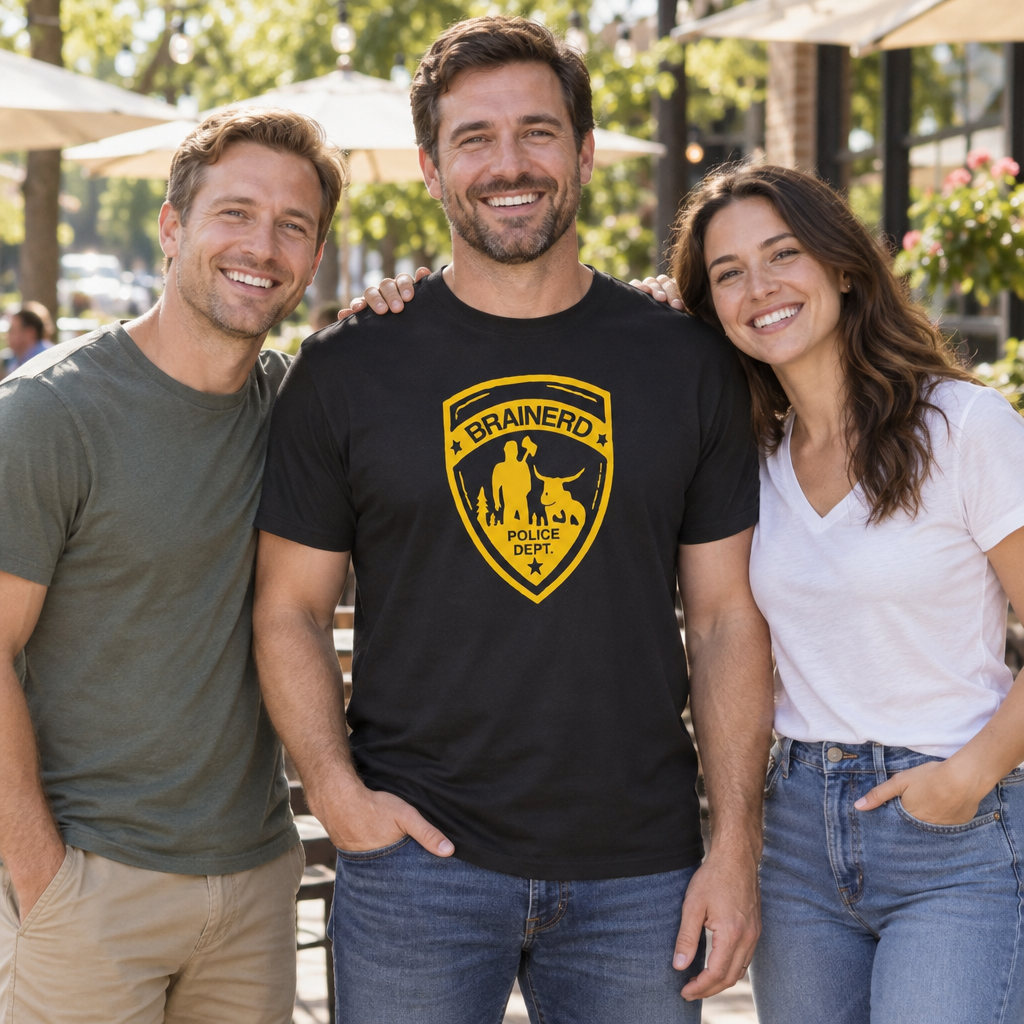 Brainerd Police Department — Black T-Shirt — lifestyle group