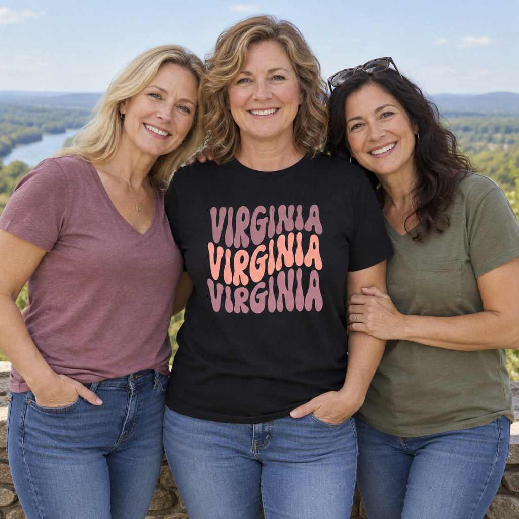 Virginia — Black T-Shirt — lifestyle group