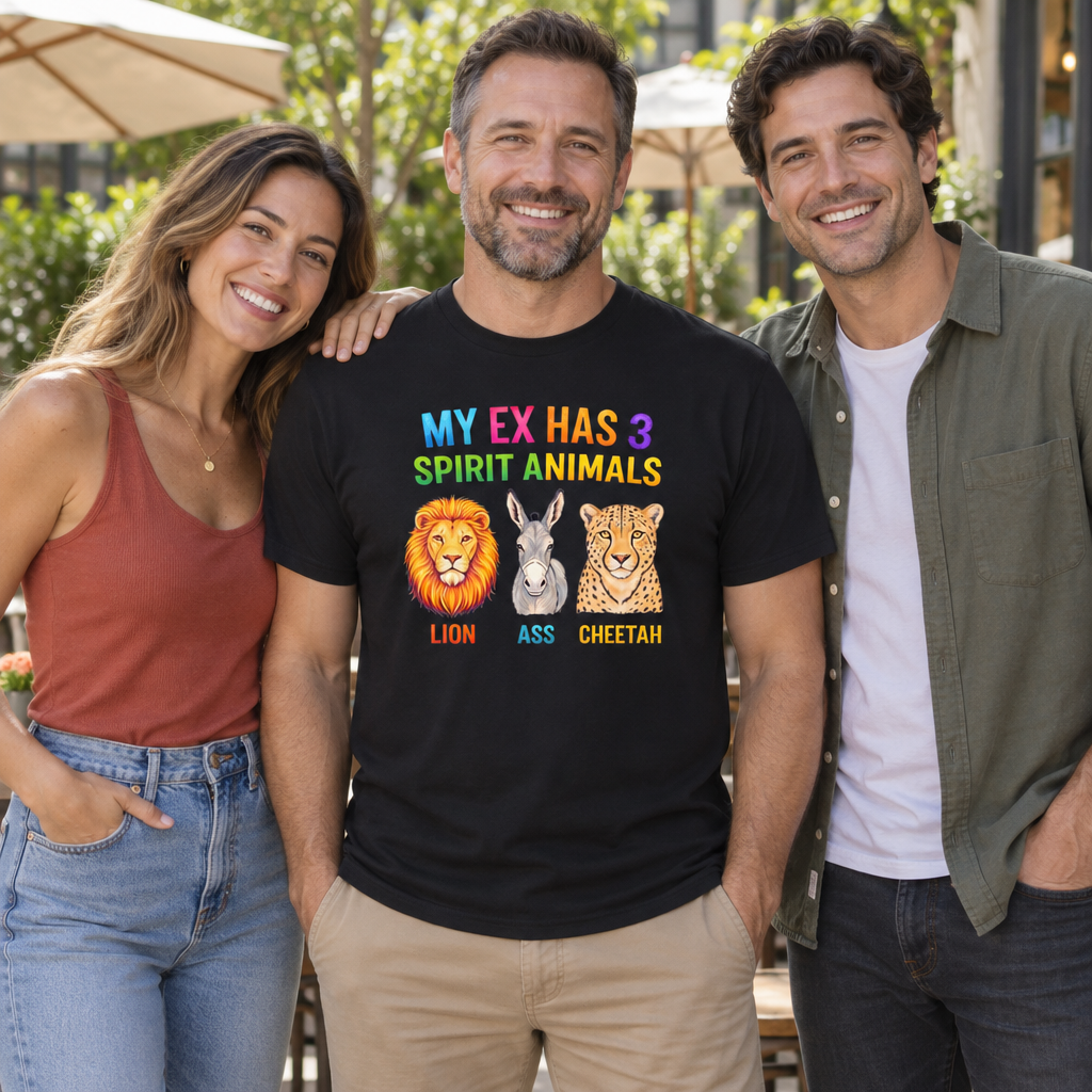 Funny Animal Lover — Black T-Shirt — lifestyle group