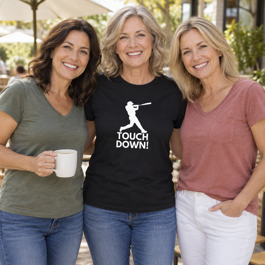 Funny Baseball Football Parody — Black T-Shirt — lifestyle group