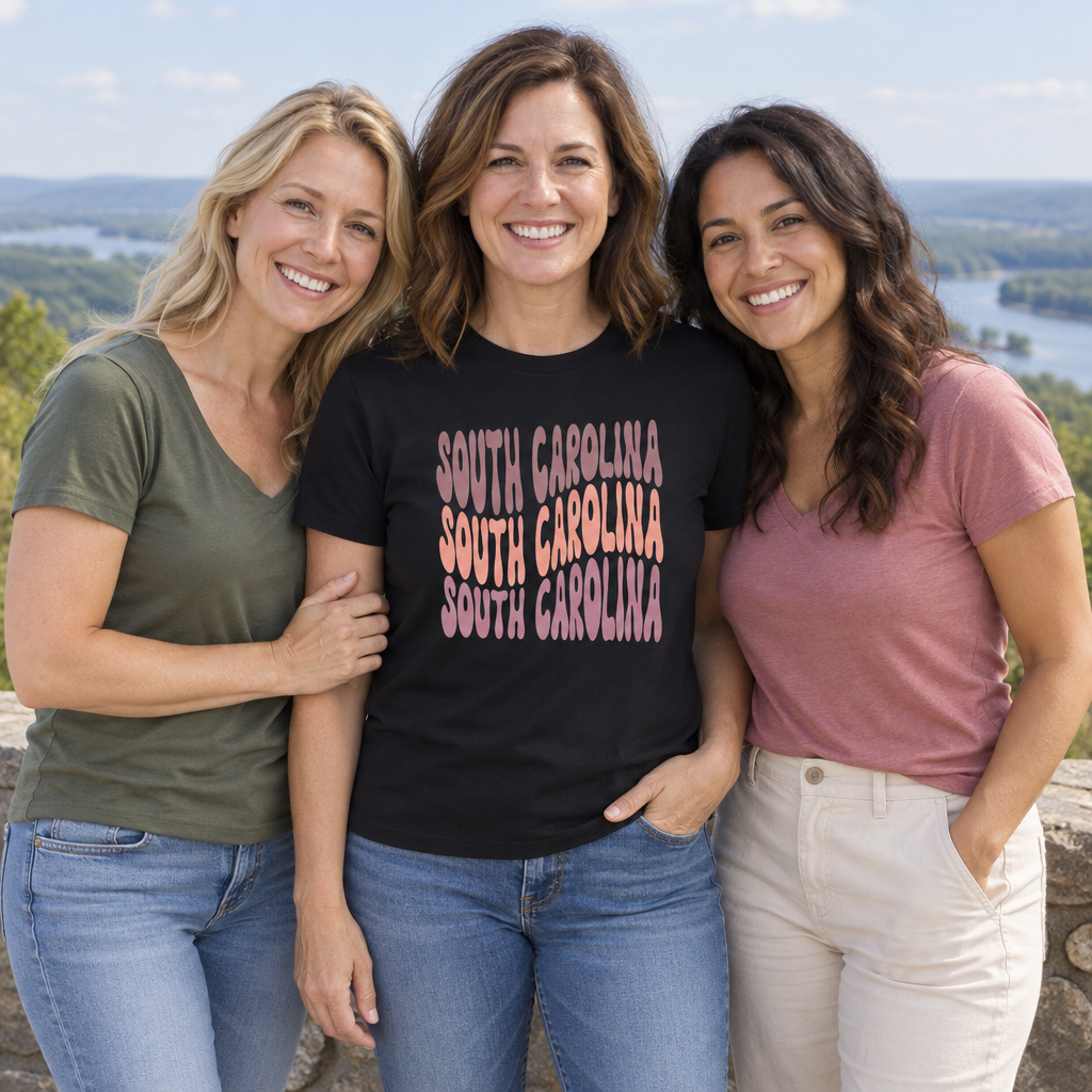 South Carolina — Black T-Shirt — lifestyle group