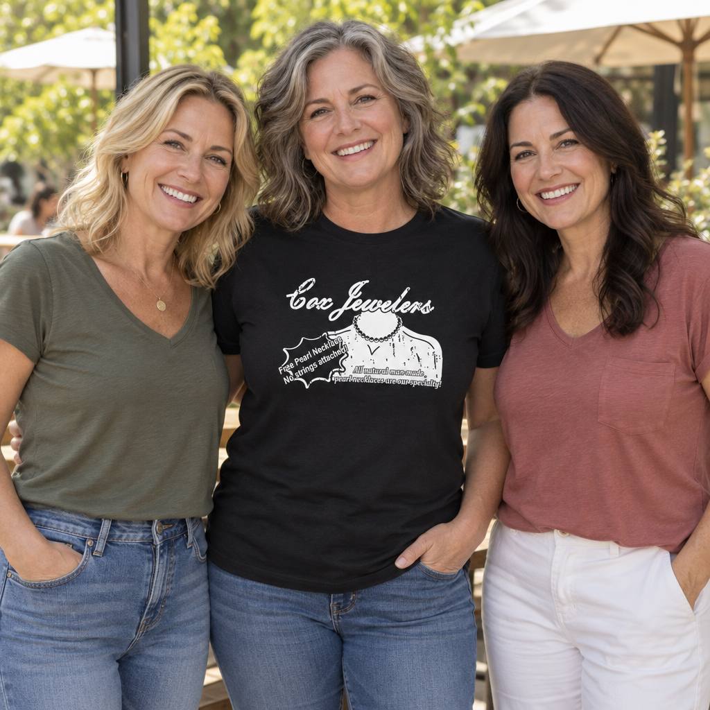 Cox Jewelers Funny Adult Humor — Black T-Shirt — lifestyle group