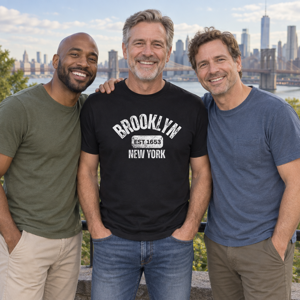 Brooklyn New York Est. 1653 — Black T-Shirt — lifestyle group