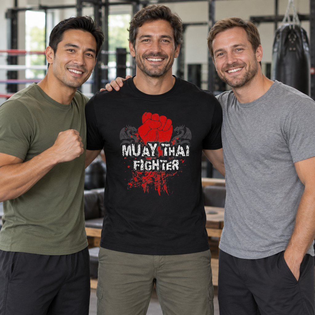 Muay Thai Fighter — Black T-Shirt — lifestyle group