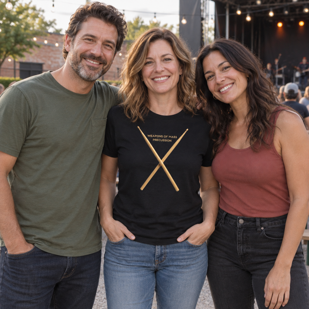 Weapons of Mass Percussion — Black T-Shirt — lifestyle group