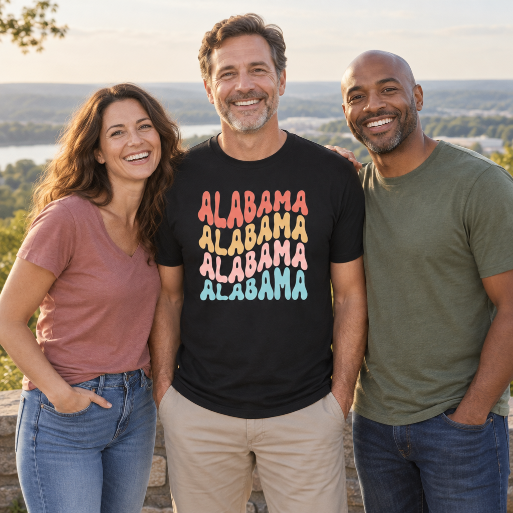 Alabama — Black T-Shirt — lifestyle group