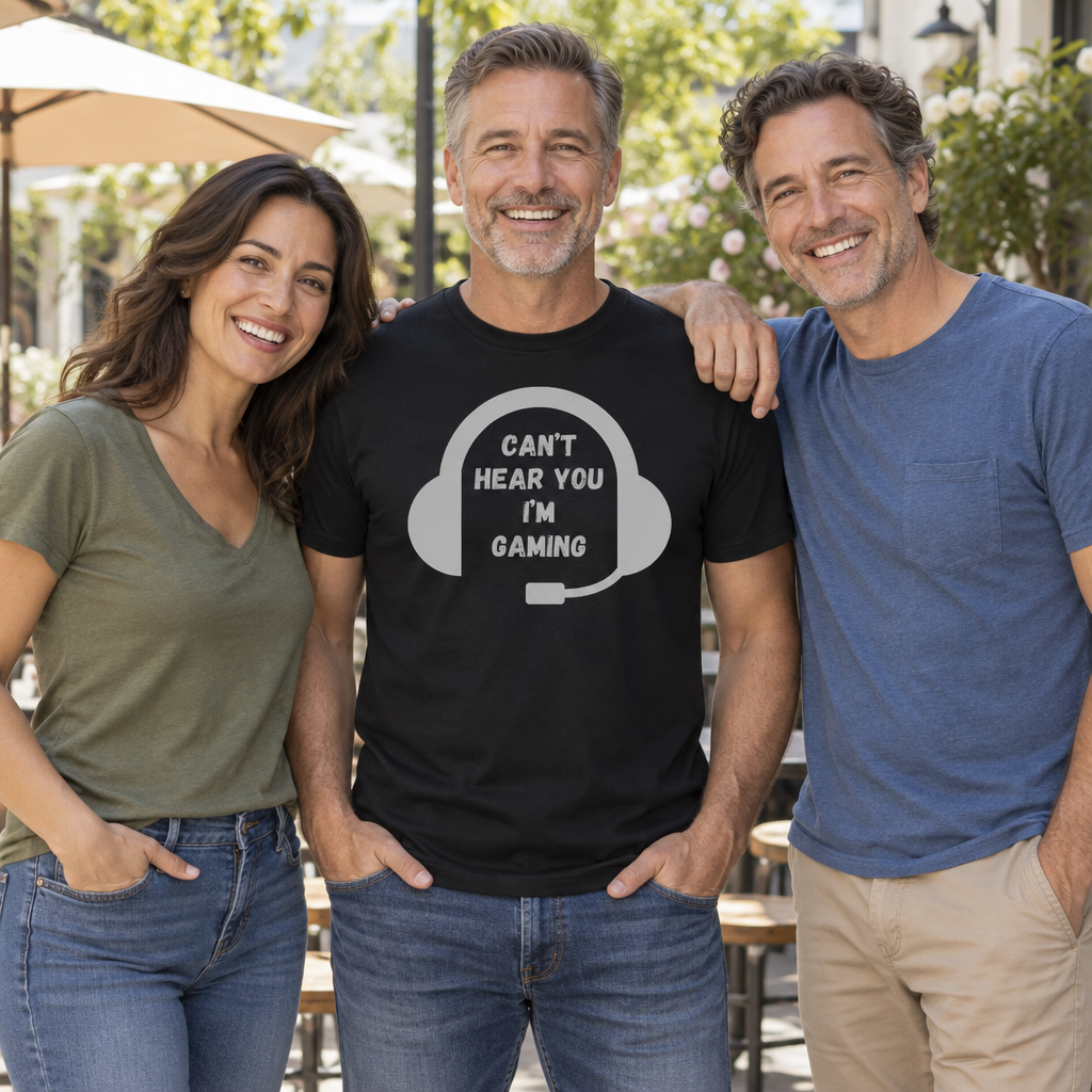Funny Gaming — Black T-Shirt — lifestyle group