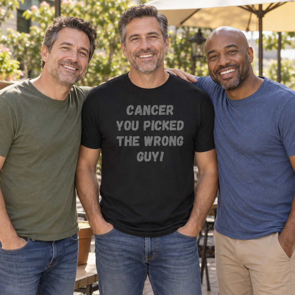 Cancer Awareness — Black T-Shirt — lifestyle group