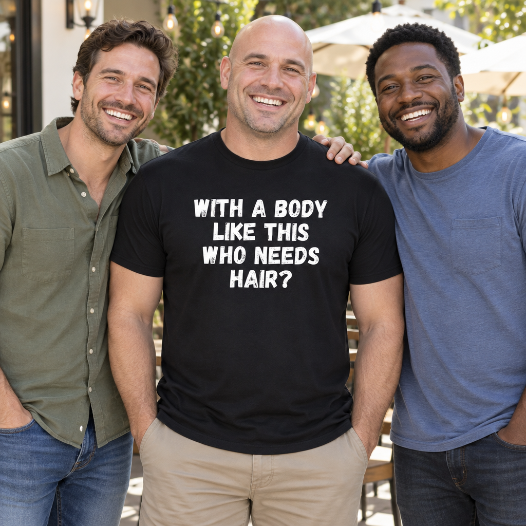 Funny Body Confidence — Black T-Shirt — lifestyle group