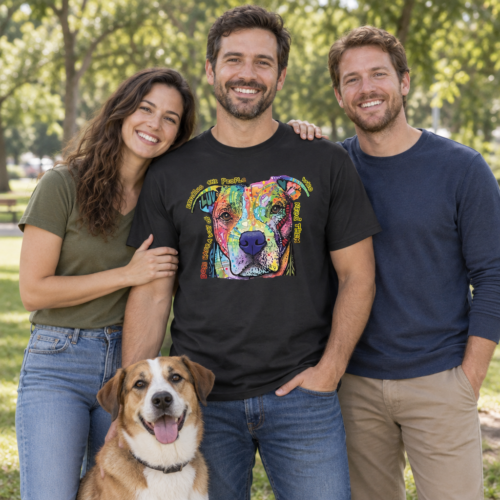 Dogs Have a Way — Black T-Shirt — lifestyle group