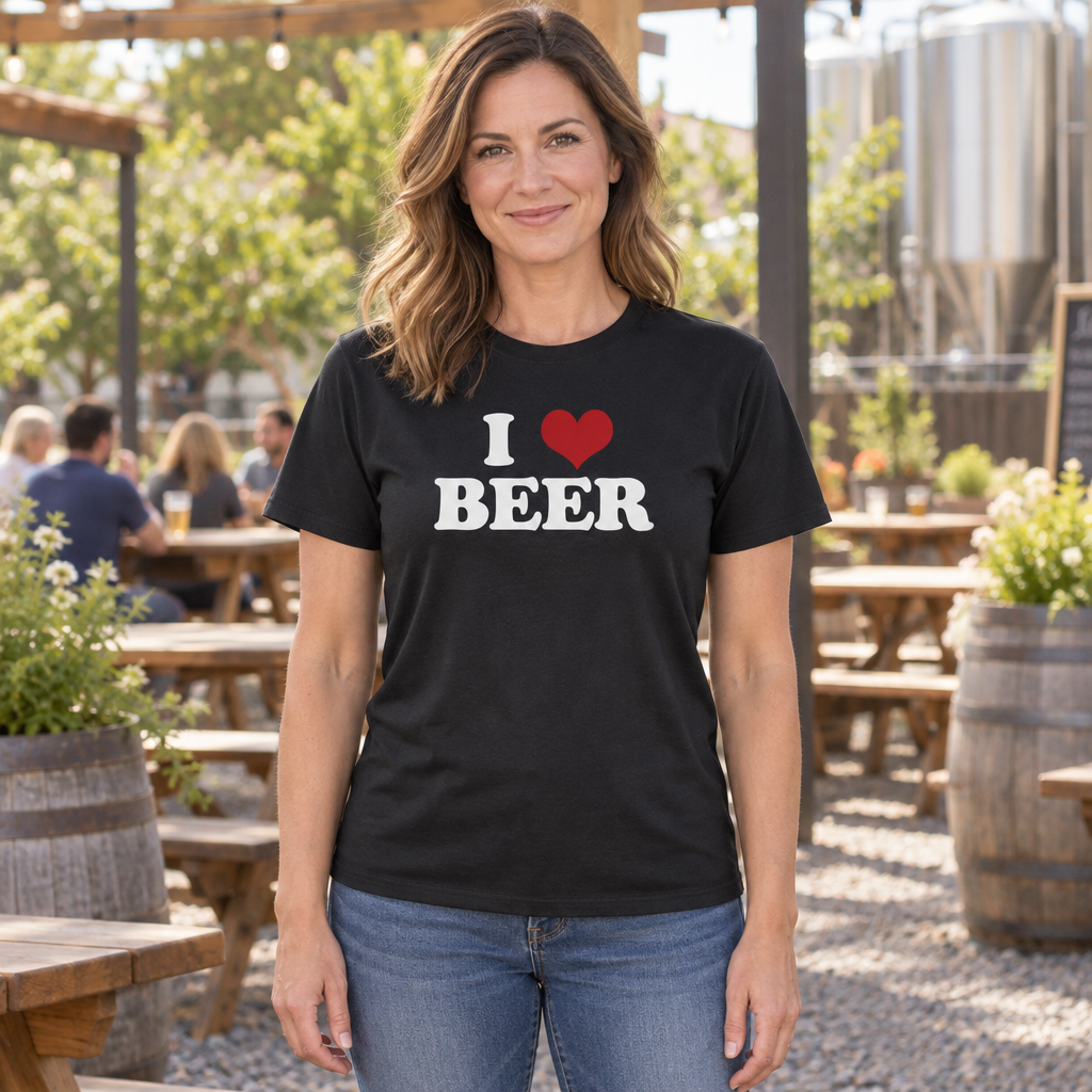 I Love Beer — Black T-Shirt — lifestyle hero