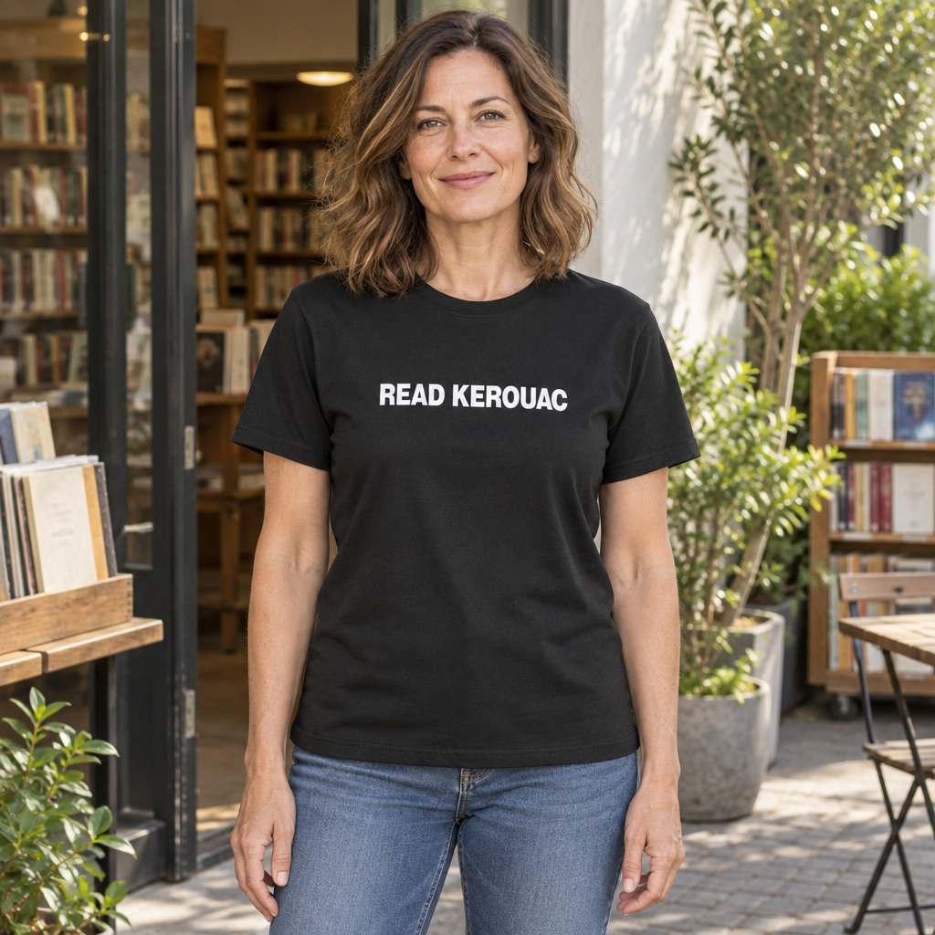 Read Kerouac — Black T-Shirt — lifestyle hero