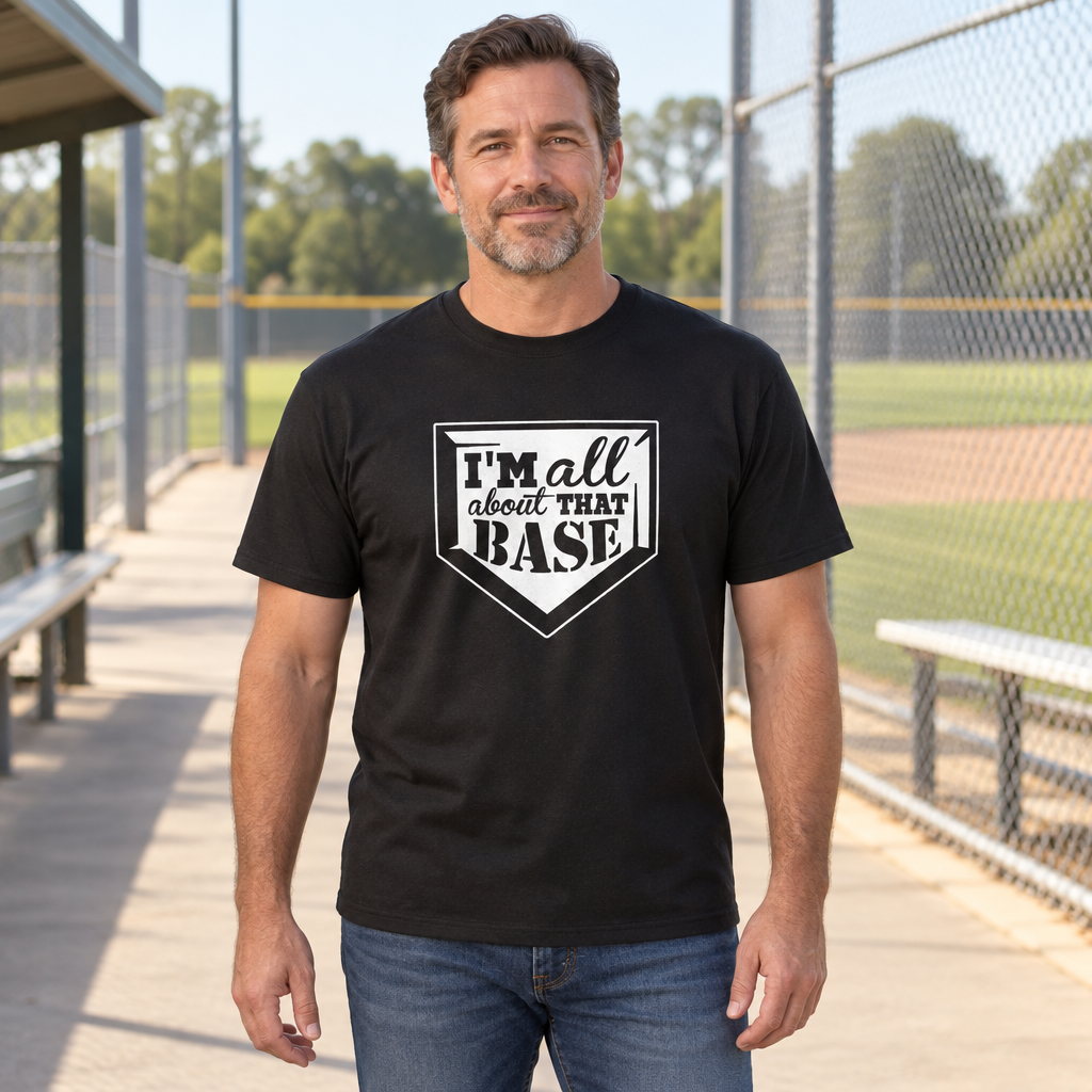All About That Base Baseball — Black T-Shirt — lifestyle hero