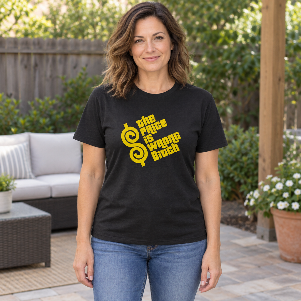 The Price Is Wrong — Black T-Shirt — lifestyle hero