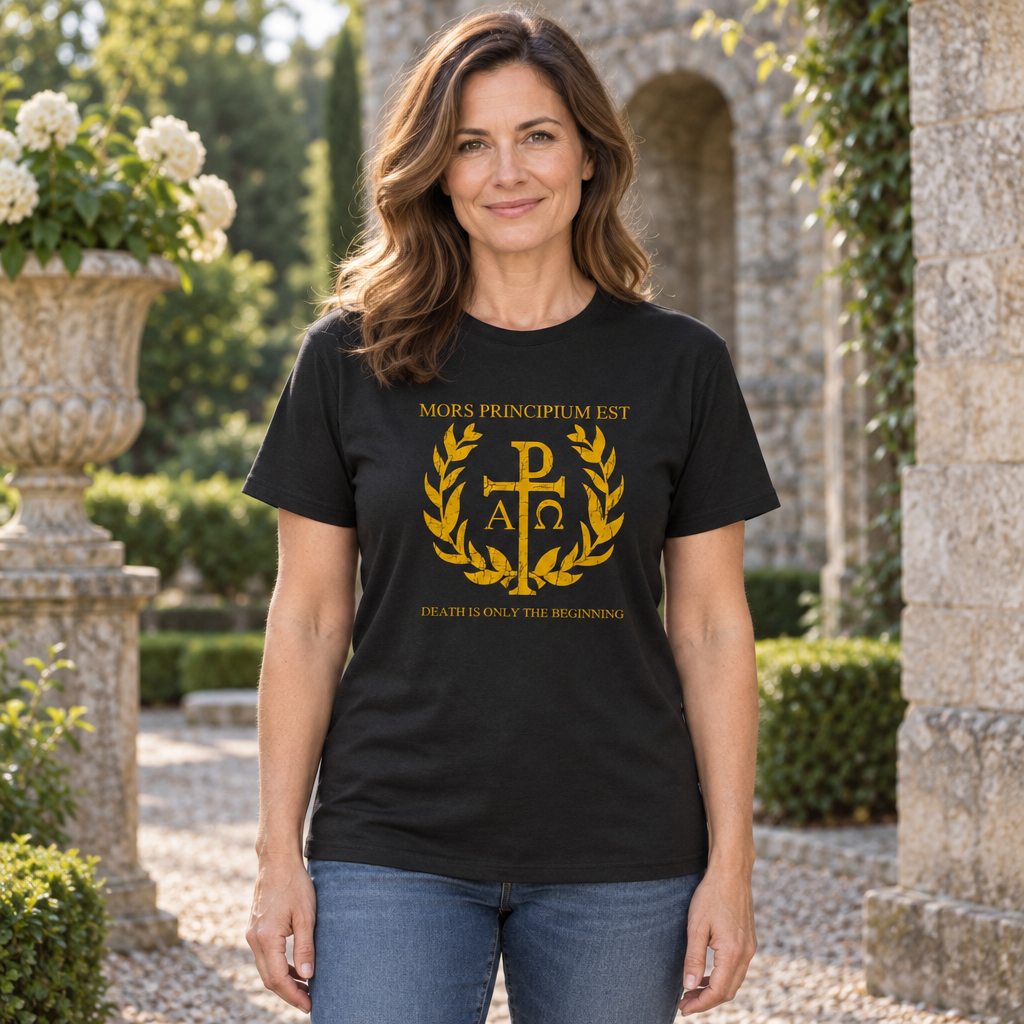 Death Is Only the Beginning — Black T-Shirt — lifestyle hero