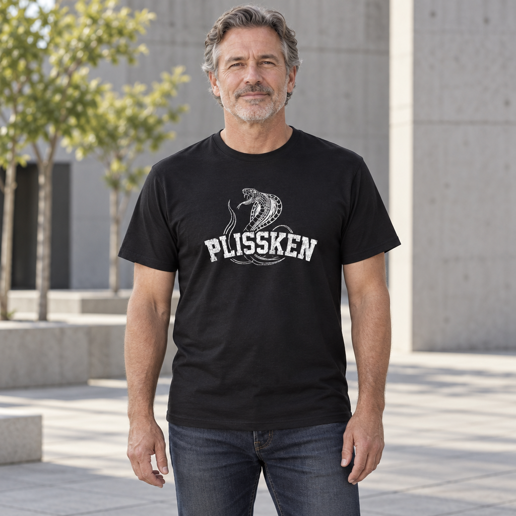 Plissken Cobra — Black T-Shirt — lifestyle hero