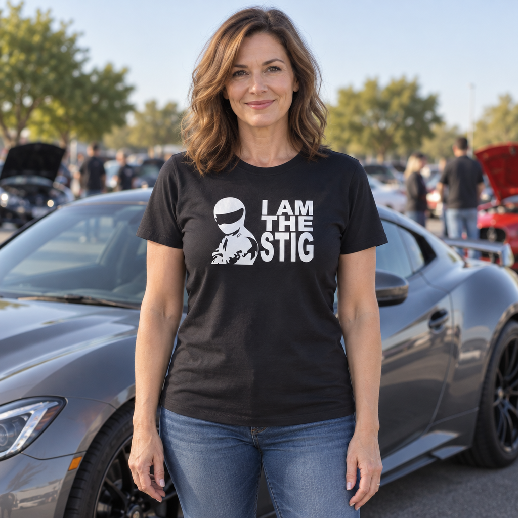 I Am the Stig — Black T-Shirt — lifestyle hero