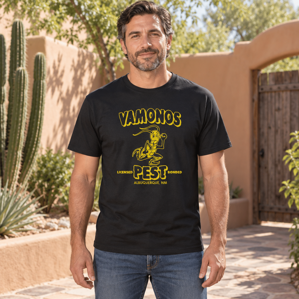 Vamonos Pest — Black T-Shirt — lifestyle hero