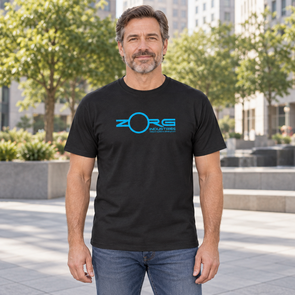 Zorg Industries — Black T-Shirt — lifestyle hero