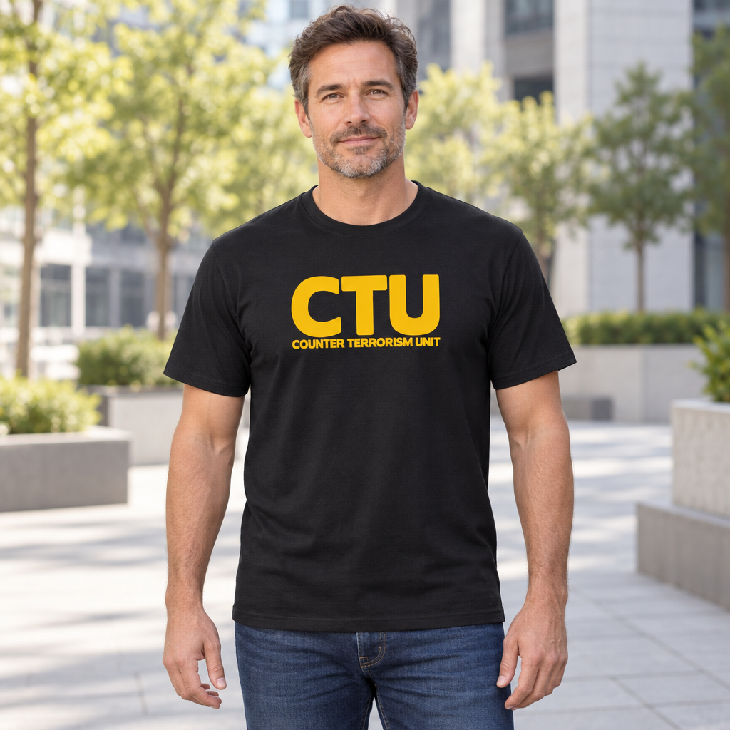 CTU Counter Terrorism Unit — Black T-Shirt — lifestyle hero