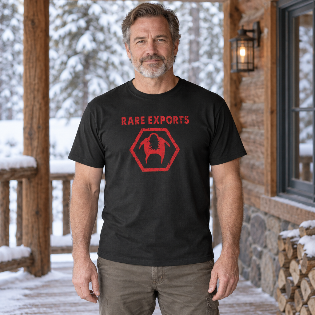 Rare Exports — Black T-Shirt — lifestyle hero