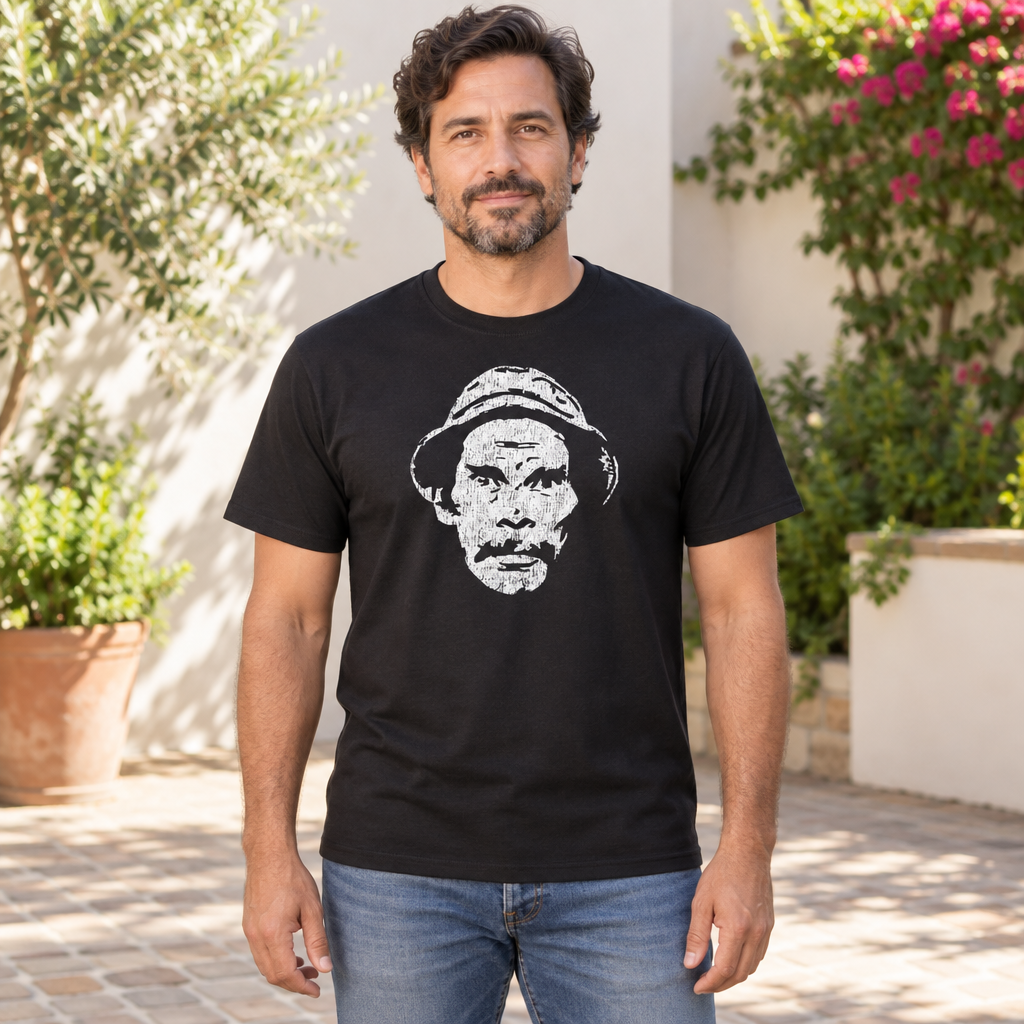 Don Ramon Portrait — Black T-Shirt — lifestyle hero