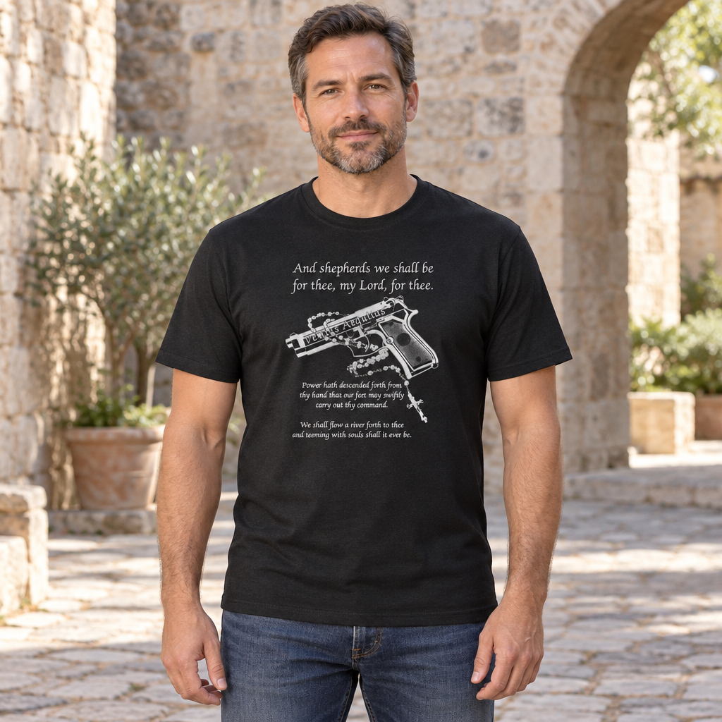 Shepherds Prayer — Black T-Shirt — lifestyle hero