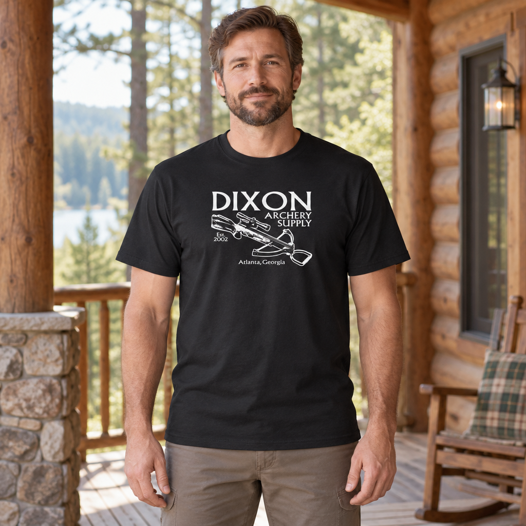 Dixon Archery Supply — Black T-Shirt — lifestyle hero
