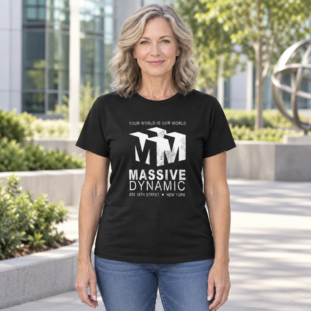 Massive Dynamic — Black T-Shirt — lifestyle hero