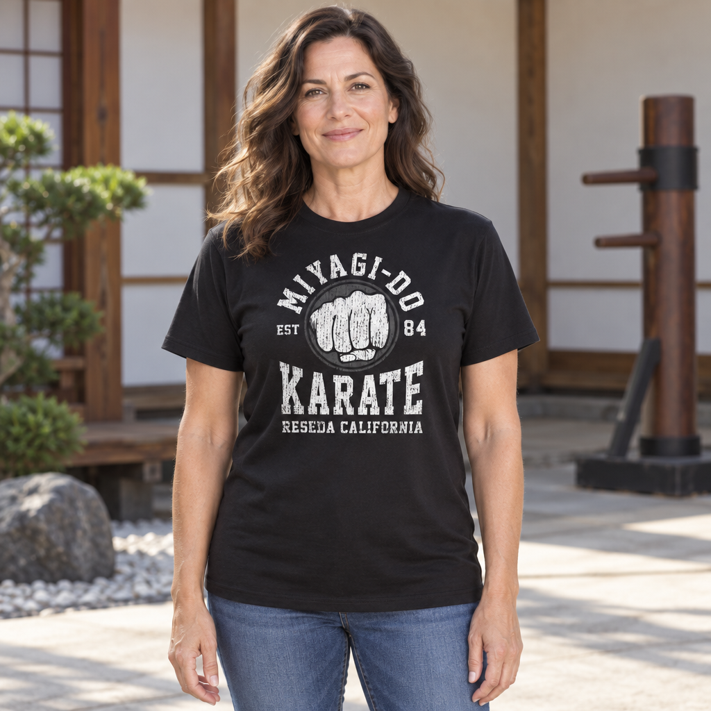 Miyagi-Do Karate — Black T-Shirt — lifestyle hero