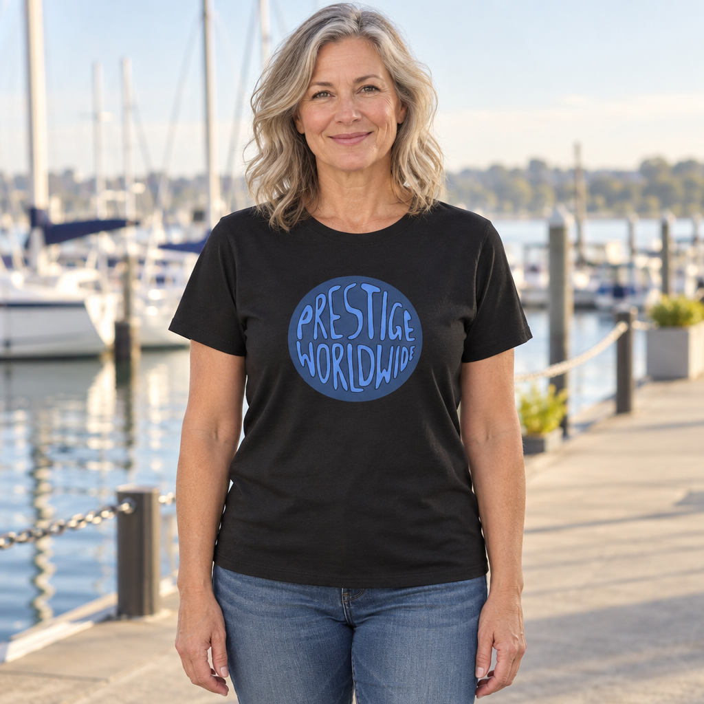 Prestige Worldwide — Black T-Shirt — lifestyle hero