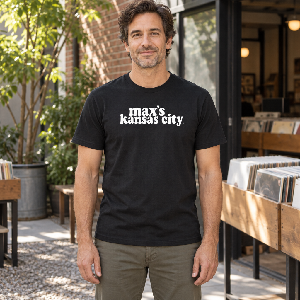 Max's Kansas City — Black T-Shirt — lifestyle hero