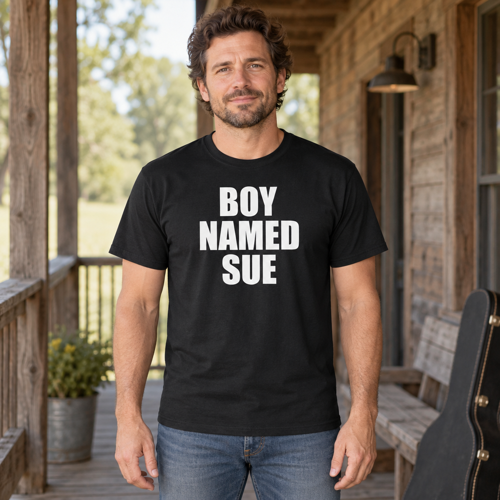 Boy Named Sue — Black T-Shirt — lifestyle hero