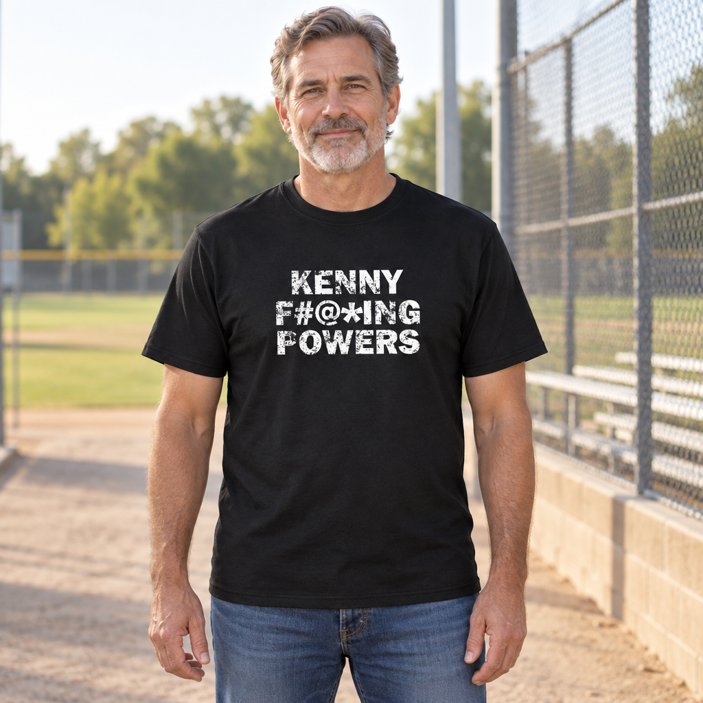 Kenny Powers Censored Lettering — Black T-Shirt — lifestyle hero