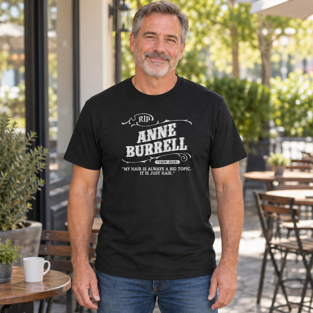 Anne Burrell Remembrance — Black T-Shirt — lifestyle hero
